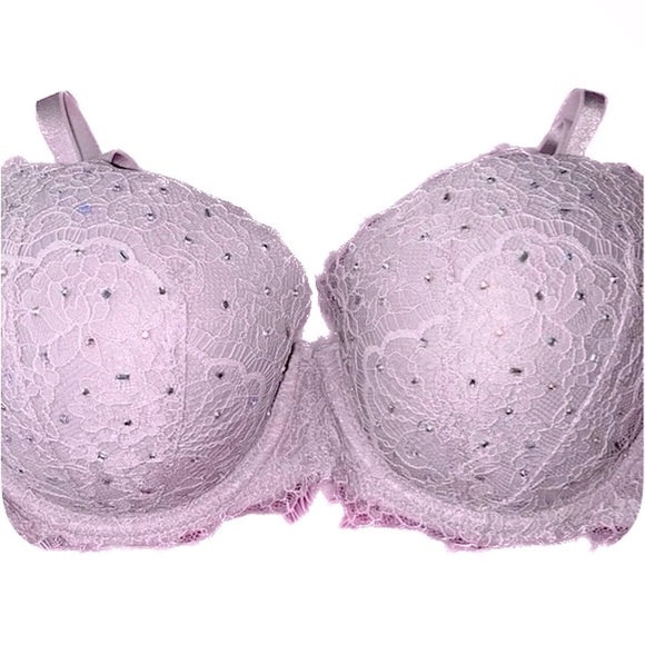 Victoria’s Secret Dream Angels Lightly Lined Demi Bra Lilac Moon Embellished 38F - Picture 6 of 11